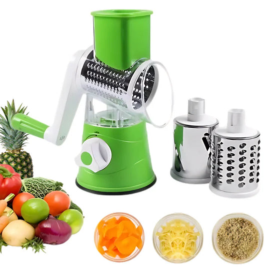 3 in 1 Rotary Drum Grater, Vegetable / Cheese Slicer, Shredder and Grater. (Kaddu Kash)