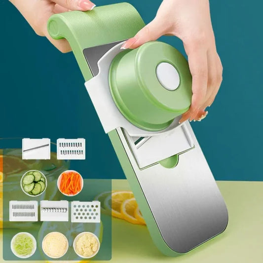 5-in-1 Vegetable Cutter Stainless Steel Multifunctional Grater Peeler